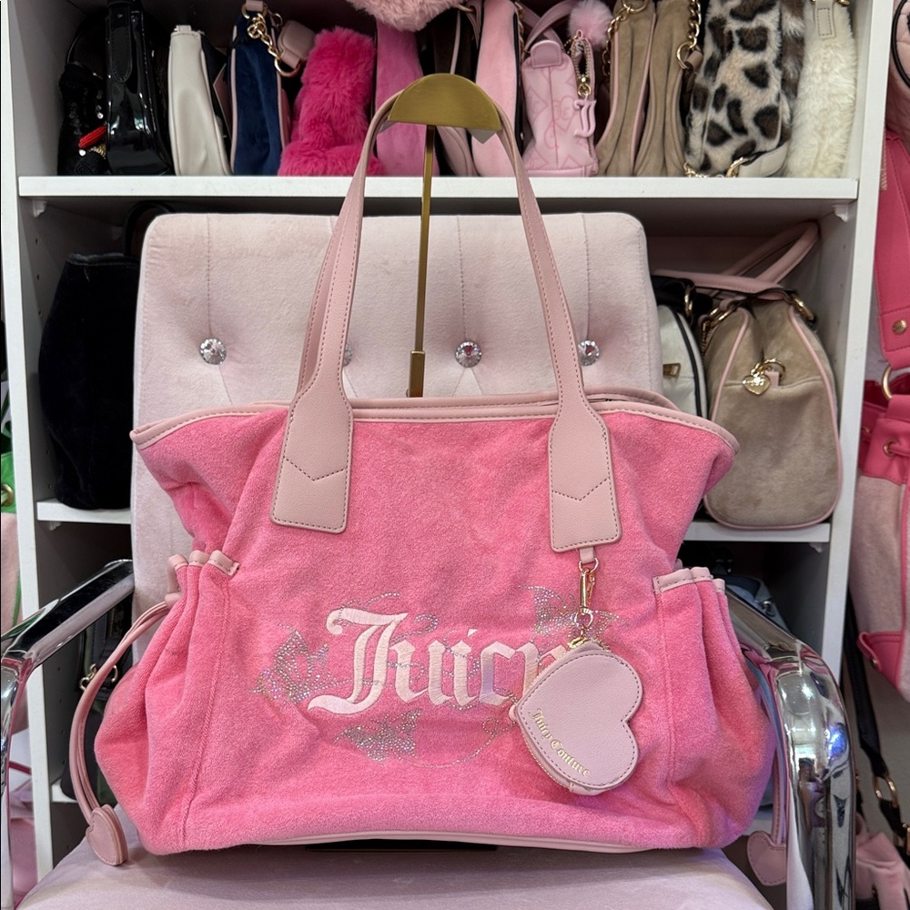 Juicy Couture Pink and Silver Tote